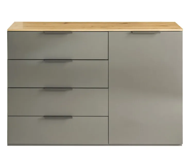 Kombi-Kommode 120 x 81 cm grau/braun