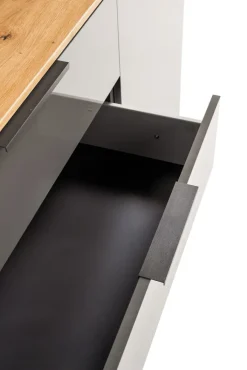 Kombi-Kommode 120 x 81 cm grau/braun