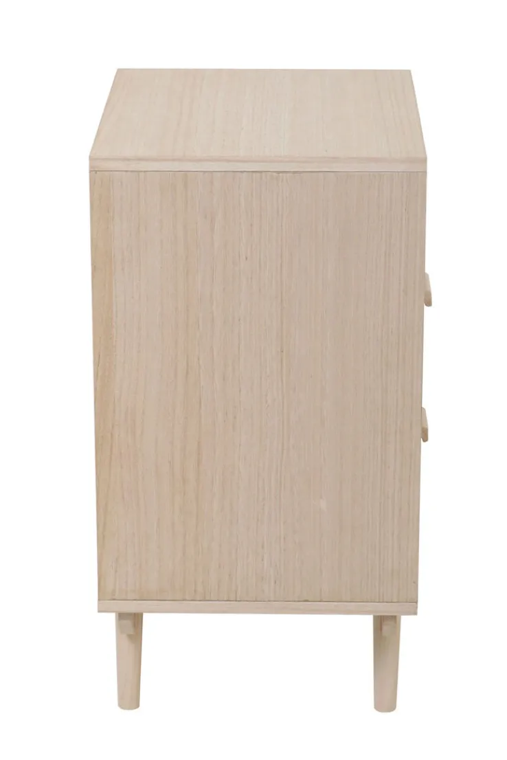 Kommode 42 x 68 cm Braun/ Rattan