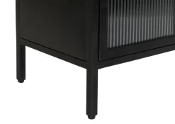 QUARTIER Kommode 70 x 72 cm Platte Marmor weiß/Türfront Strukturglas