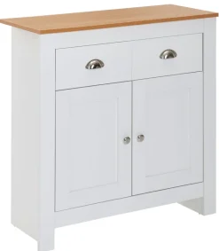 Kommode 79 x 81 cm weiß/ braun