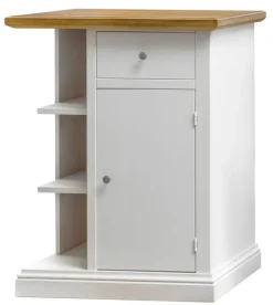 Kommode 63 x 79 cm weiß/ braun