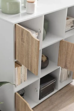 Kommode 89 x 91 cm weiß/ braun