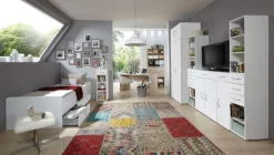 QUARTIER Kommode 80 x 98 x 48 cm Holznachbildung weiß