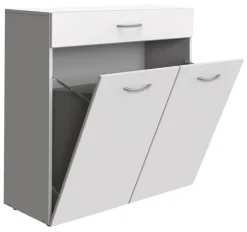 QUARTIER Kommode 80 x 98 x 40 cm Holznachbildung weiß