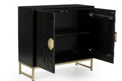 QUARTIER Kommode ARAS Holz 85 x 80 cm schwarz/goldfarbig