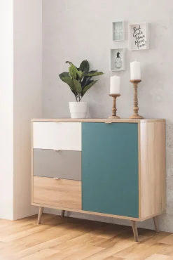 Kommode CUBA 1 mehrfarbig 103 x 87 cm