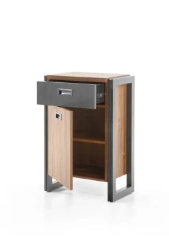 Kommode DETROIT 55 x 81 cm braun/anthrazit