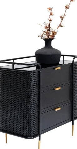 KARE DESIGN Kommode FENCE schwarz 80x80x40 cm
