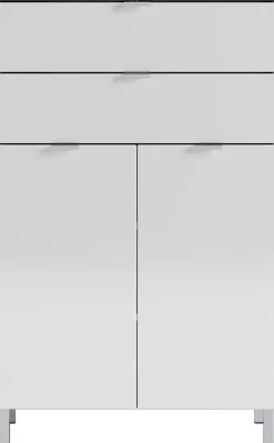 Kommode FEY 60 x 97 cm Graphit/ Weiß