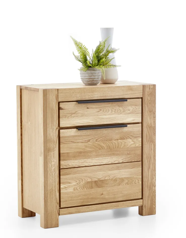 Kommode JURIA 80 x 85 cm Eiche massiv/Eiche furniert