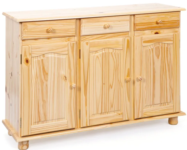 Kommode LEO 130x87x43 cm Massivholz Natur