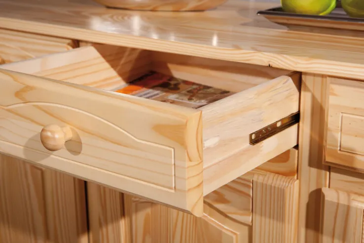 Kommode LEO 130x87x43 cm Massivholz Natur