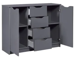 Kommode LION 122 x 92 cm graphitgrau