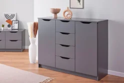 Kommode LION 122 x 92 cm graphitgrau