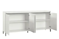 Kommode LUNA 40 x 184 x 84 cm weiß/grau