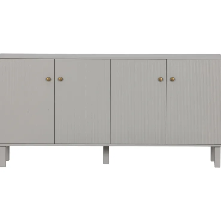 Kommode MADU 160 x 56 cm cloud grey/goldfarbig