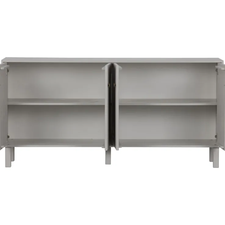 Kommode MADU 160 x 56 cm cloud grey/goldfarbig