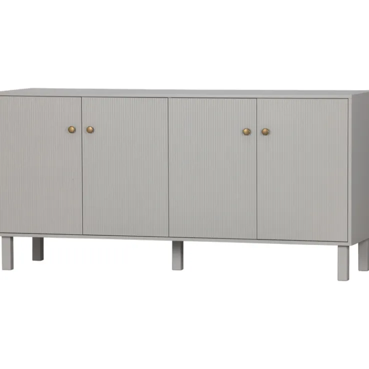 Kommode MADU 160 x 56 cm cloud grey/goldfarbig