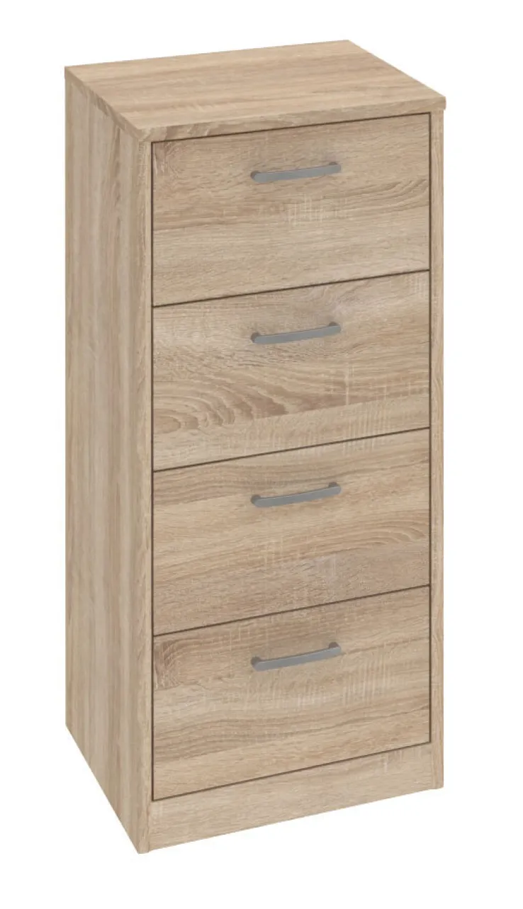 QUARTIER Kommode MEGA SOFT 38 x 85 cm Eiche sägerau