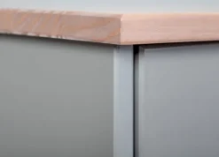 Kommode NICLAS 4.1 131x86x45 cm Massivholz grau