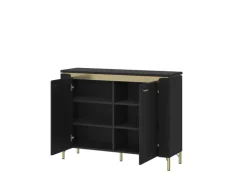 QUARTIER Kommode NORICA 110,4x87,3 cm schwarz matt