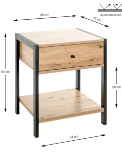 Konsole 48 x 43 cm braun/schwarz