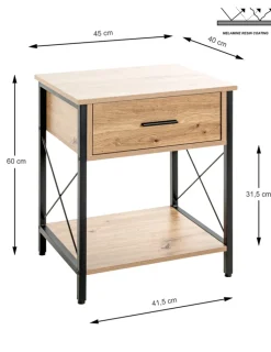 Konsole 45 x 40 cm braun/schwarz