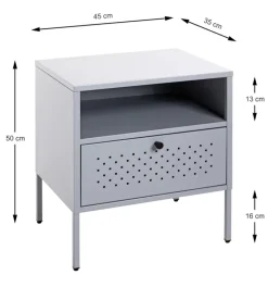 Konsole 45 x 50 cm silbergrau