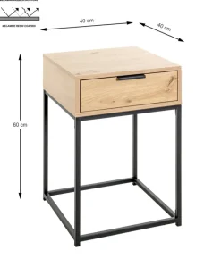 Konsole 40 x 60 x 40 cm braun/schwarz