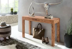 Konsolentisch 120 x 70 cm Akazie braun