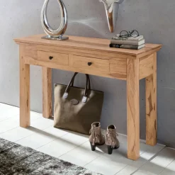 Konsolentisch 110 x 76 cm Akazie braun