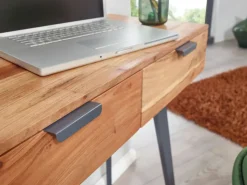 CASAVANTI Konsolentisch 90 x 78 cm Akazie braun grau