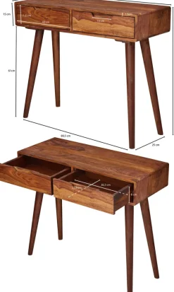 Konsolentisch 90 x 36 cm braun