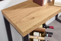 Konsolentisch 120 x 76 cm Eiche braun schwarz