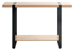 Konsolentisch 120 x 30 cm Schwarz/ Eiche