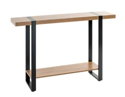 Konsolentisch 120 x 30 cm Schwarz/ Eiche dunkel