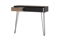 Konsolentisch HANK schwarzmatt/Akustikpaneel Optik