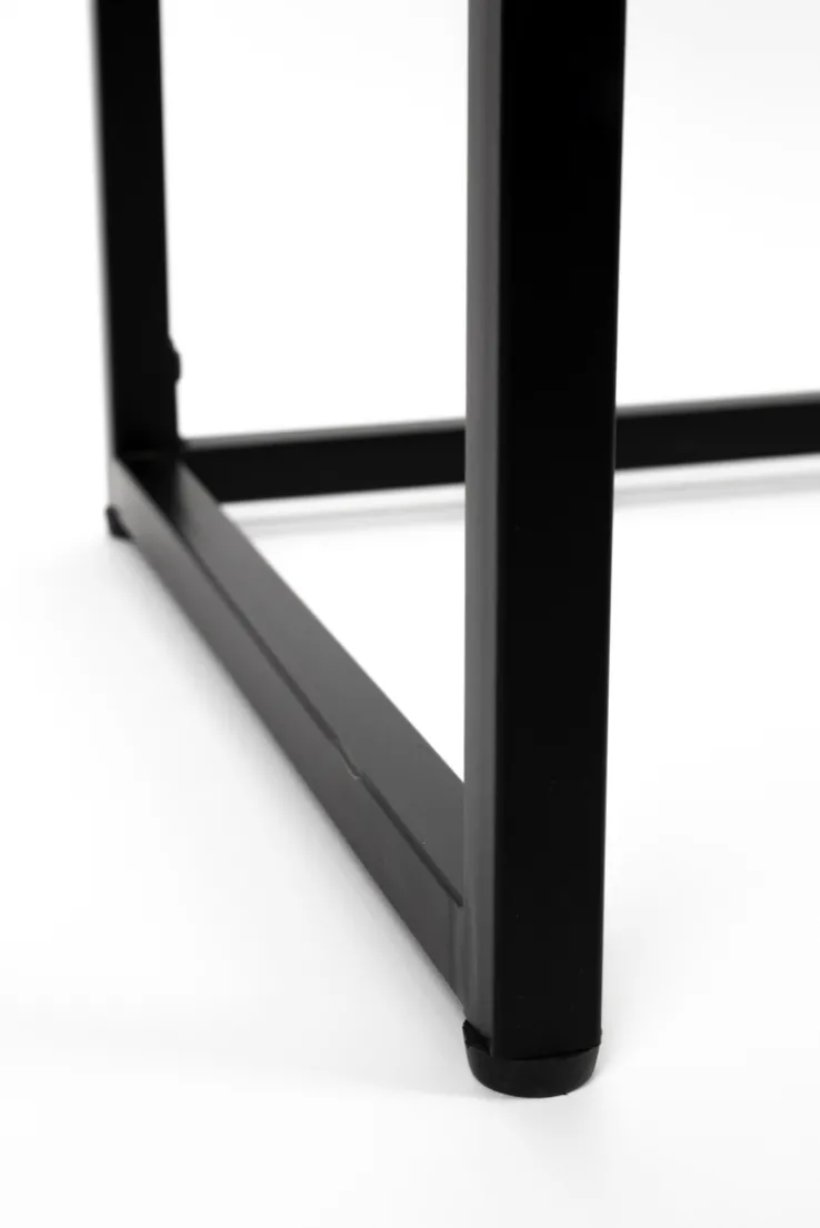 QUARTIER Konsolentisch JOANNA 120 x 76 cm Rattangeflecht/schwarz