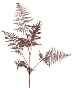 Kunstpflanze Dekozweig Farn Asparagus Metallic-rosa