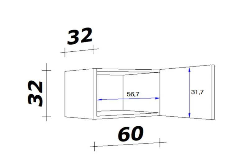 QUARTIER Kurz-Oberschrank PETE weiß 60 cm