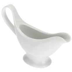 LA PORCELLANA BIANCA Sauciere MENAGE groß 7 x 15 cm weiß