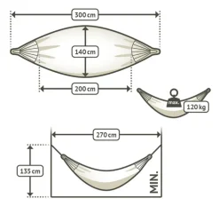 LA SIESTA Hängematte Einzel BRISA 300 cm Toucan