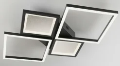 LED Deckenlampe FAY 80x55 cm schwarz