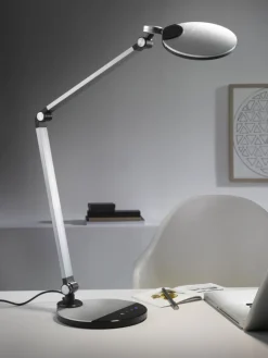 LED Schreibtischlampe EXPECT 90 cm silberfarbig/ schwarz