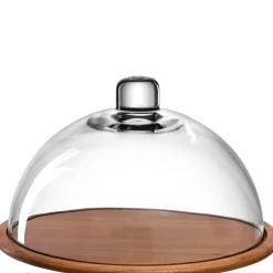 LEONARDO Holzkäseplatte mit Glasglocke CUCINA