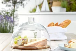 LEONARDO Holzkäseplatte mit Glasglocke CUCINA