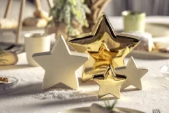 LEONARDO Keramikstern MAGICO 20 cm goldfarbig