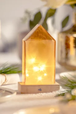 LEONARDO Lichtobjekt LED-Haus MAGICO 23 cm amber