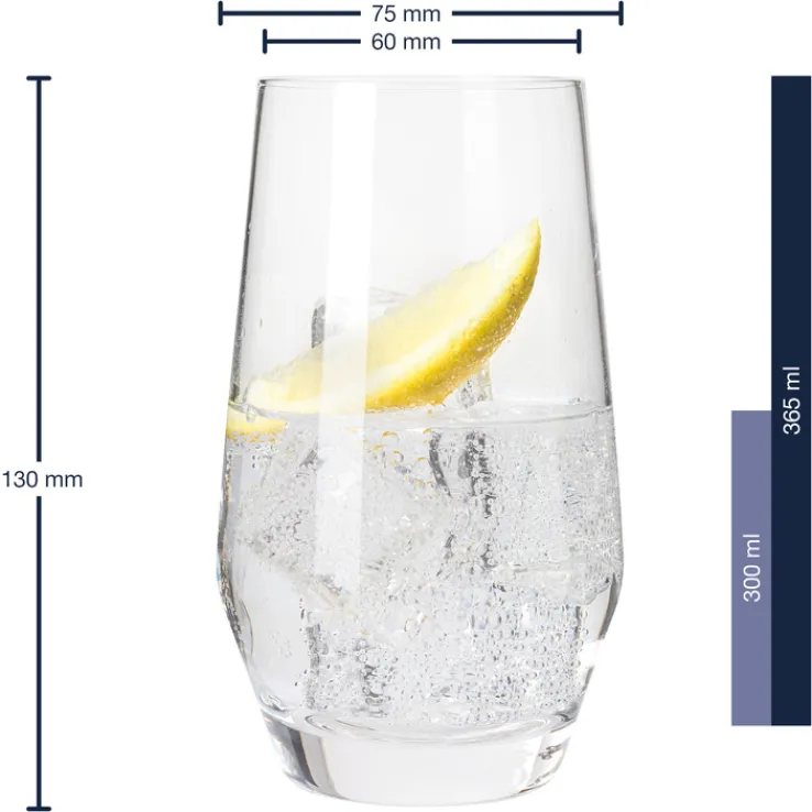 LEONARDO Longdrinkglas PUCCINI Kristallglas 365 ml